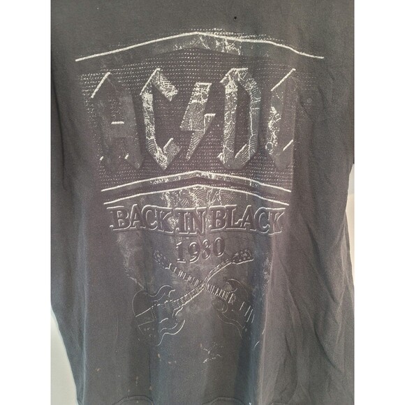 ACDC t shirt Vintage Back In Black Tour Rare Medium Black - Picture 3 of 11